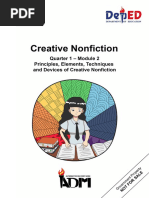 CREATIVE Non Fiction G12 - Q1 - Module 2 - Principles Elements Technique and Devices of Creative Nonfiction