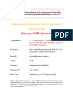 A Comparative Analysis of Three Records of The First Buddhist Council From Pāli Literature