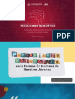 Pensamiento Matemático en La Formación Humana de Nuestros Jóvenes