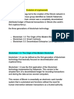 Evolution of Cryptoassets