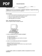 Prueba de Diagnostico 3° Tecnología