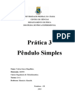 Prática 03 - Pêndulo Simples