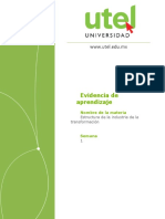 Tarea Estructura de La Industria de La Transformación Semana 1 Utel