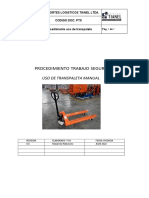 Procedimiento Trabajo Seguro Traspaleta