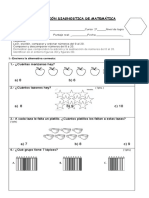 Evaluación Diagnóstica Matemática 2° Básico