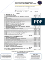 Practice Teachers Rating Sheet