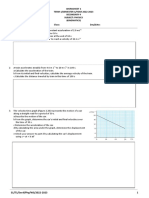 Worksheet 1 - Graph of Motion