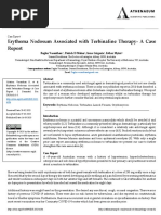 Erythema Nodosum Associated With Terbinafine Therapy A Case Report