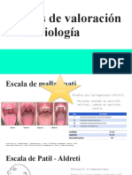 Escalas de Valoración en Anestesiología