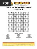 Sopa de Letras de Cota de Justicia