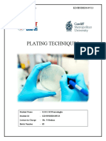 Lab Report 3 PLATING TECHNIQUES