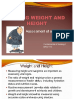 Taking Weight and Height