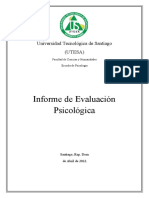 Informe de Evaluación Psicológica Técnicas Proyectivas