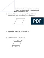 Activity, Quiz, Answer Key in Solving Problem Involving Parallelogram, Trapezoid and Kite