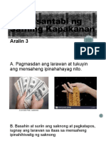 (G10) Aralin 3 - Pagsasantabi NG Sariling Kapakanan