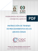 Instruccion de Trabajo de Procedimientos de Los Juicios Civiles