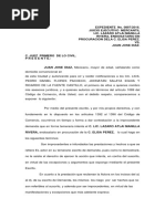 Contestacion de Demanda Ejecutiva Mercantil .Excepcion de Prescripcion