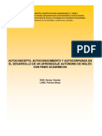 Autoconcepto, Autoconocimiento y Autoconfianza en El Desarrollo de Un Aprendizaje Autónomo de Inglés Con Fines Académicos