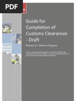 Guide For Completion of Customs Clearances - Draft