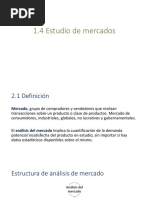 1.4 Estudio de Mercado 1.5 Investigación de Mercado PDF