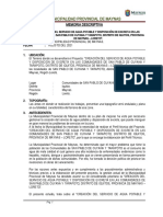 MEMORIA DESCRIPTIVA SAN PABLO DE CUYANA Y TARAPOTO (Alternativa N°01 - POZO PERFORADO)