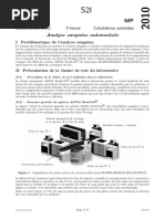 Centrale Supelec MP Sii 2010 Epreuve