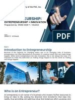 Innopreneurship Entrepreneurship + Innovation