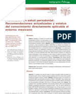 Prevención en Salud Periodontal: Recomendaciones Actualizadas y Estatus Del Conocimiento Directamente Aplicable Al Entorno Mexicano