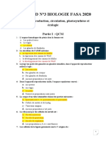 Corrigé TD N°3 BIOLOGIE FASA 2020