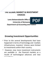 Topic 3 The Global Market & Investment Choices