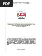 UCS - Reglamento de Ingreso, Prosecución, Egreso y Titulación