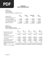 Chapter 6 Short Term Budgeting