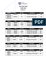 CAIE TIME TABLE 2023 Grade 11