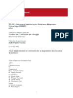 Etude Expérimentale Et Rationnelle de La Dégradation Des Couches PDF