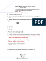 Cuestionario de Segundo Quimestre Matemática.......