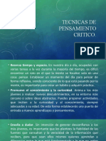 Tecnicas de Pensamiento Critico