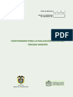 Cuestionario para Evaluación Del Estres Tercera Verción