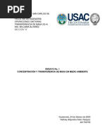 La Transferencia de Masa en El Medio Ambiente.