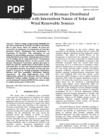 Optimal Placement of Biomass Distributed Generations With Intermittent Nature of Solar and Wind Renewable Sources