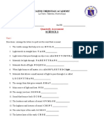 Faith Christian Academy: Quarterly Assessment