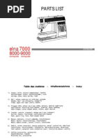 Parts List: Elna 7000