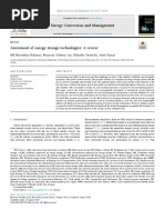 Assessment of Energy Storage Technologies - A Review