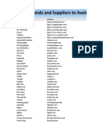 Brands To Avoid