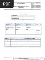 Procedimiento PTS Control de Ingreso y Salida de Vehiculos