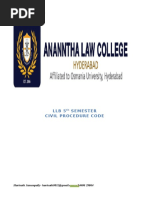 LLB 5 Semester Civil Procedure Code