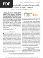 Design of A Broadband Polarization-Reconfigurable Fabry-Perot Resonator Antenna