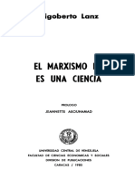 El Marxismo No Es Una Ciencia - Rigoberto Lanz (Indice)