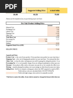 Cost - Pricing Template