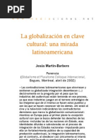 La Globalización en Clave Cultural. Una Mirada Latinoamericana