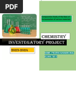 Investegatory Project: Chemistry